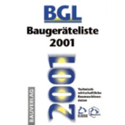 BGL Baugeräteliste 2001 – Buchform